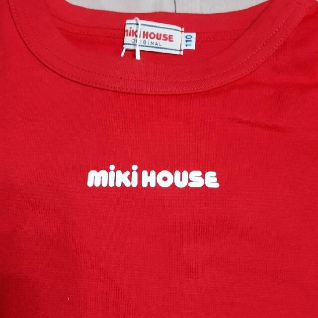 mikihouse(ミキハウス)の新品 MIKI HOUSE ロゴT 長袖 Tシャツ サイズ110 キッズ/ベビー/マタニティのキッズ服女の子用(90cm~)(Tシャツ/カットソー)の商品写真