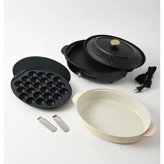 イデアインターナショナル(I.D.E.A international)の新品未使用/BRUNO crassy+ホットプレート　たこ焼き器　お鍋(ホットプレート)