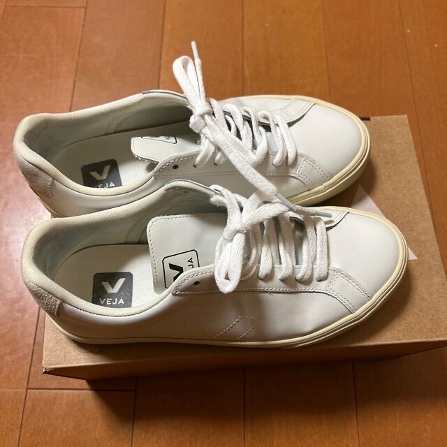 VEJA 24cm レザースニーカー ホワイト ヴェジャ
