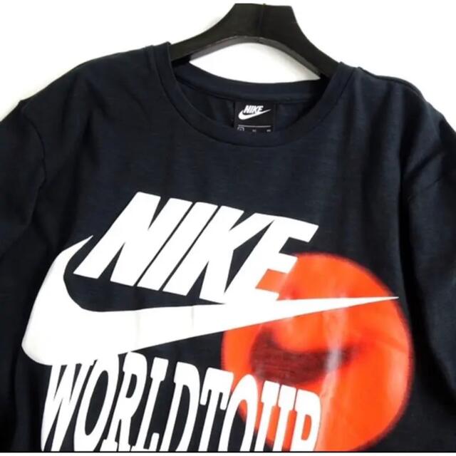 NIKE(ナイキ)のNIKE ロンＴ シャツ 長袖 ブラック 蛍光イエロー スウッシュ　XL メンズのトップス(Tシャツ/カットソー(七分/長袖))の商品写真