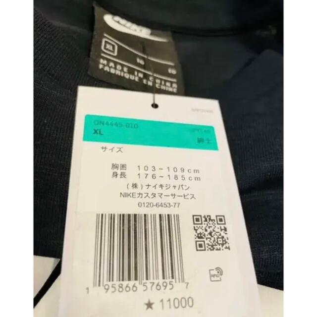 NIKE(ナイキ)のNIKE ロンＴ シャツ 長袖 ブラック 蛍光イエロー スウッシュ　XL メンズのトップス(Tシャツ/カットソー(七分/長袖))の商品写真