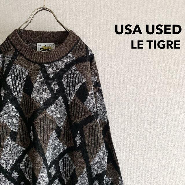 【専用】USA製 “Le TIGRE” Jacquard Knit