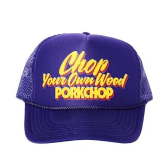 ポークチョップ　PORKCHOP メッシュキャップ　CAP PURPLE(キャップ)