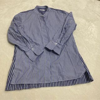 ユニクロ(UNIQLO)のユニクロ　プラスジェイ＋J スーピマコットンスタンドカラーシャツ　ストライプ(シャツ/ブラウス(長袖/七分))