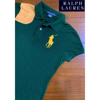 ラルフローレン(Ralph Lauren)の良品☆RALPH LAURENラルフローレンポロシャツ/レディースキッズS/深緑(ポロシャツ)