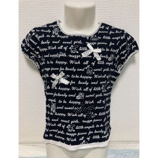 メゾピアノジュニア(mezzo piano junior)の☆メゾピアノ☆  キッズ　リボン　トップス　130cm(Tシャツ/カットソー)