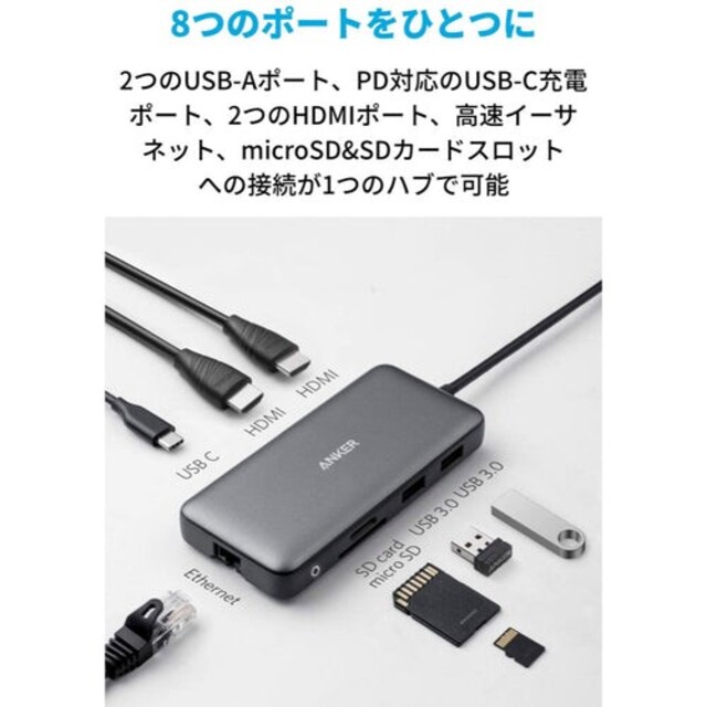 Anker PowerExpand 8-in-1 A8380 USB-Cハブ 5