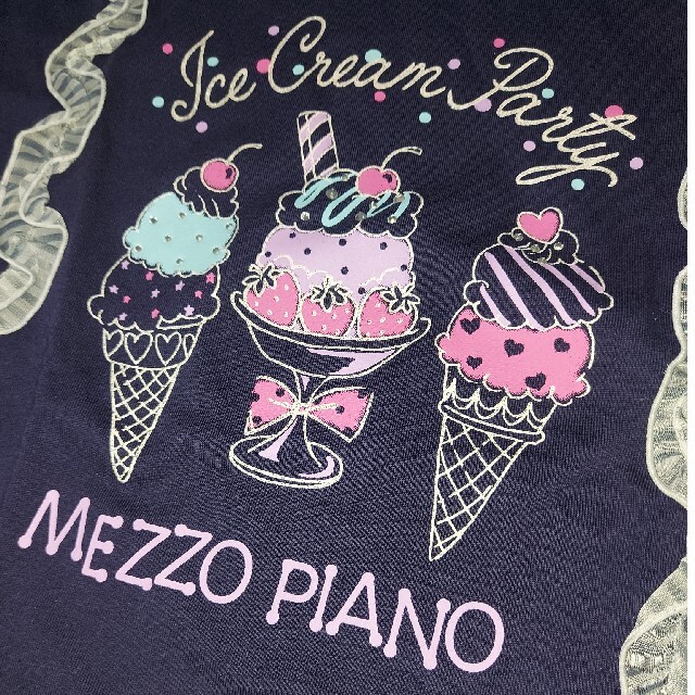 mezzo piano(メゾピアノ)の#271.！ゆいママ様専用！メゾピアノ アイス柄タンクトップ 130 キッズ/ベビー/マタニティのキッズ服女の子用(90cm~)(Tシャツ/カットソー)の商品写真