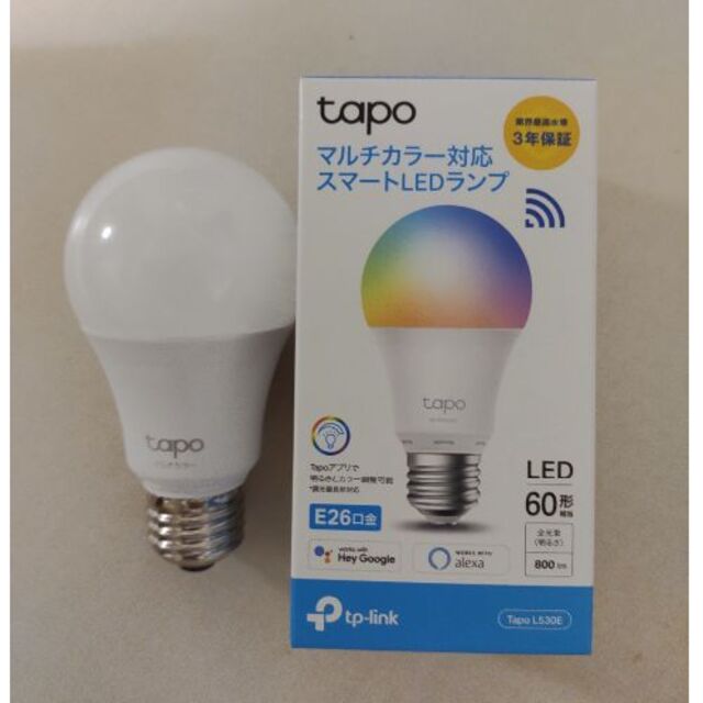 TP-Link Tapo スマート LED ランプ 調光タイプ マルチカラー インテリア/住まい/日用品のライト/照明/LED(蛍光灯/電球)の商品写真