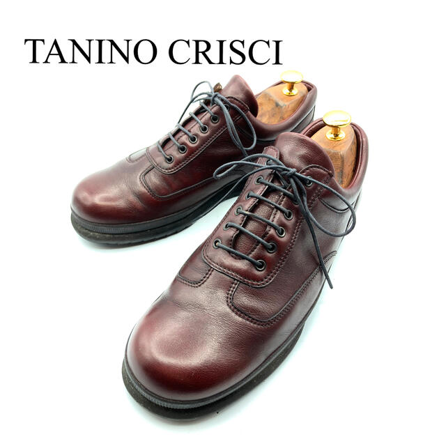 【イタリア高級革靴】TANINO CRISCI レザースニーカー　バーガンディ