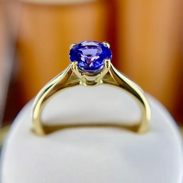 ラウンドカットタンザナイトリング K18 1.00ct 8