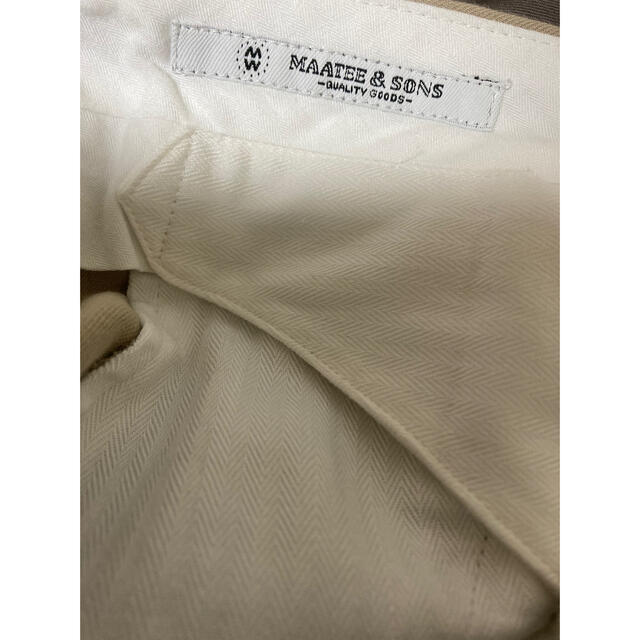 公式】 1 maatee&sons 俺チノ 22aw 薄ベージュ チノパン - even