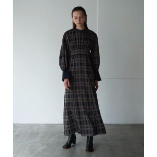 クラネ(CLANE)のCLANE CHECK PIPING ONE PIECE/clane(ロングワンピース/マキシワンピース)