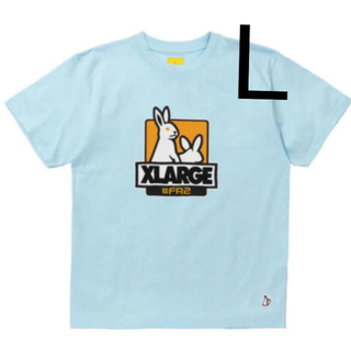 エクストララージ(XLARGE)のブルーL XLARGE #FR2 Box Logo T-shirt 佐藤ノア(Tシャツ/カットソー(半袖/袖なし))