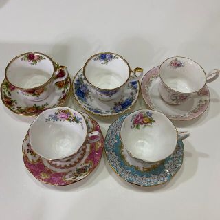 ロイヤルアルバート(ROYAL ALBERT)のロイヤルアルバート　カップ&ソーサー　5客(グラス/カップ)