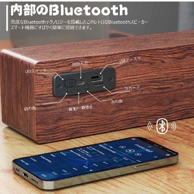 Bluetooth スピーカー 木製 1