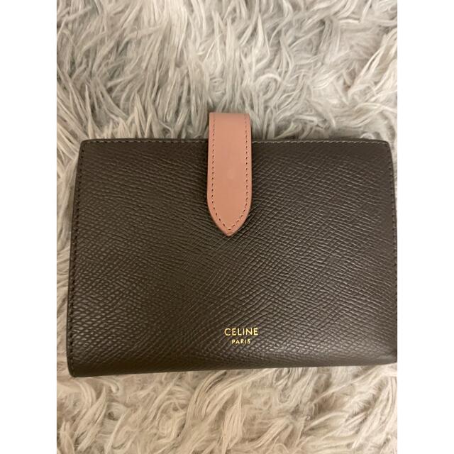 評判 CELINE 財布 二つ折り スモール ストラップ ウォレット - www