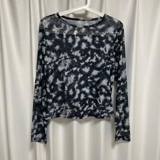 ザラ(ZARA)のインポート　タイダイ柄　メッシュトップス　Lサイズ(Tシャツ(長袖/七分))