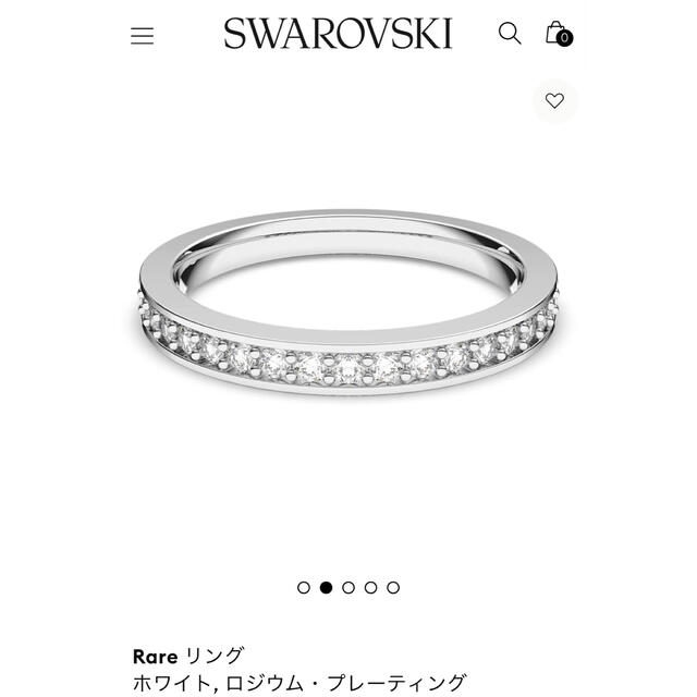 SWAROVSKI(スワロフスキー)のスワロフスキー　Rare リング　ホワイト　ジルコニア　ハーフエタニティ レディースのアクセサリー(リング(指輪))の商品写真