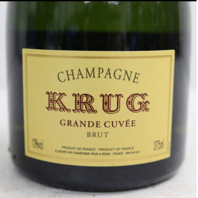 Krug(クリュッグ)のクリュッググランキュヴェ ブリュット ハーフボトル 375ml  食品/飲料/酒の酒(シャンパン/スパークリングワイン)の商品写真