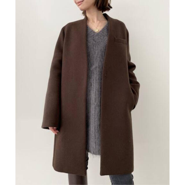 No collar chestar COAT 38レディース