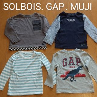 ムジルシリョウヒン(MUJI (無印良品))のSOLBOIS ソルボワ babygap MUJI  ロンT 長袖シャツ 100(Tシャツ/カットソー)