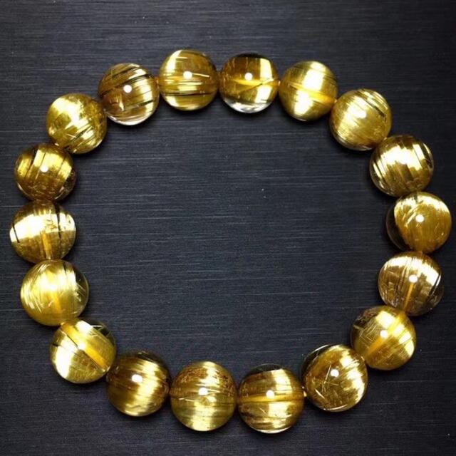 天然】タイチンルチルクオーツ ブレスレット 11mm www.krzysztofbialy.com