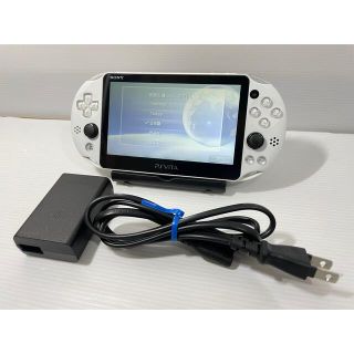 プレイステーションヴィータ(PlayStation Vita)の【液晶美品】PS Vita PCH-2000 ホワイト SONY 本体(携帯用ゲーム機本体)