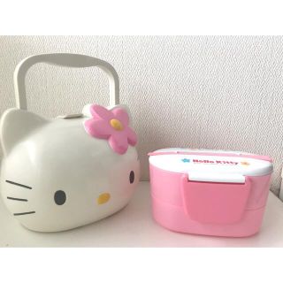 ハローキティ(ハローキティ)の【期間限定出品】Hello Kitty  キティちゃん お弁当箱他3点(キャラクターグッズ)