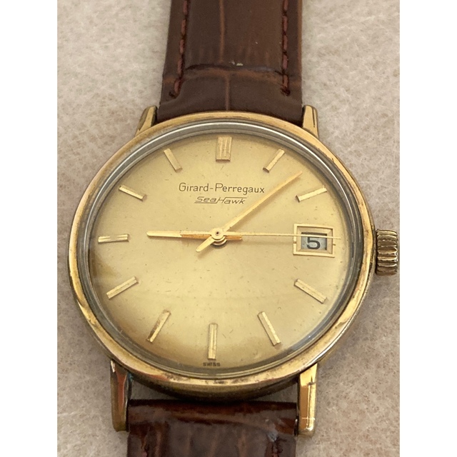 予約済 貴重☆稼働品☆Girard-Perregaux手巻き腕時計 革ベルト新品