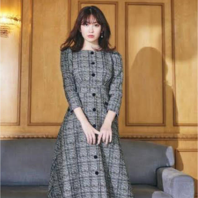 Her lip to(ハーリップトゥ)の最終お値下げ✨herlipto♡Classic Tweed Midi Dress レディースのワンピース(ロングワンピース/マキシワンピース)の商品写真