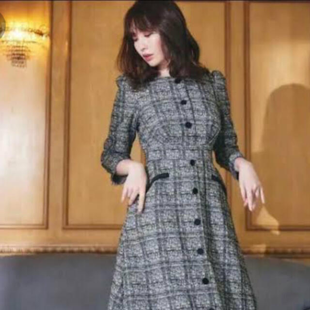 Her lip to(ハーリップトゥ)の最終お値下げ✨herlipto♡Classic Tweed Midi Dress レディースのワンピース(ロングワンピース/マキシワンピース)の商品写真