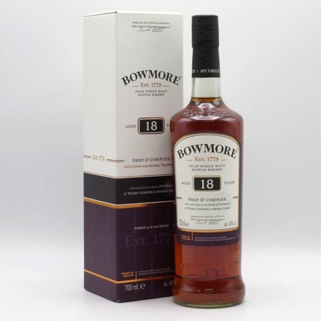 ウイスキー【4本セット】BOWMORE（ボウモア）18年 43％ 700ml