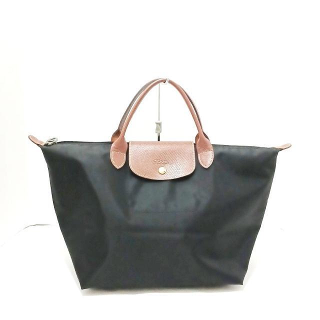 LONGCHAMP(ロンシャン)のロンシャン ハンドバッグ 黒×ブラウン レディースのバッグ(ハンドバッグ)の商品写真