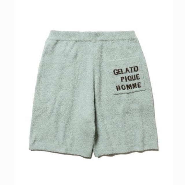 gelato pique(ジェラートピケ)の新品gelato pique 【HOMME】 エアモコビッグロゴハーフパンツ　L メンズのパンツ(ショートパンツ)の商品写真