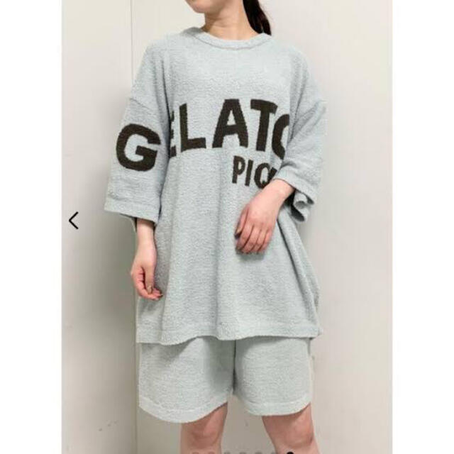 gelato pique(ジェラートピケ)の新品gelato pique 【HOMME】 エアモコビッグロゴハーフパンツ　L メンズのパンツ(ショートパンツ)の商品写真