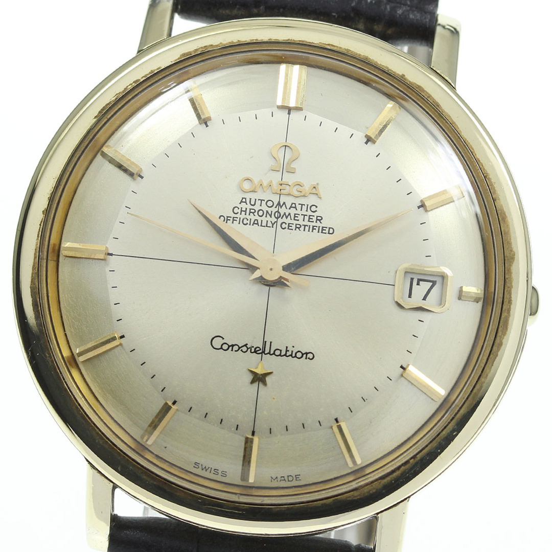 ☆訳あり【OMEGA】オメガ コンステレーション 12角 Cal.561 デイト ref.168004-63 自動巻き メンズ_700393【ev20】