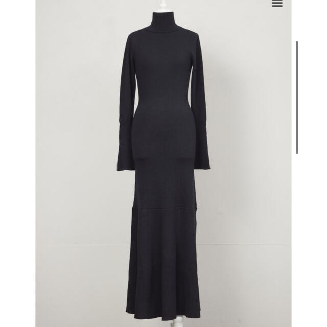 Rosary moon(ロザリームーン)の【完売】Back Ribbon Knit Dress レディースのワンピース(ロングワンピース/マキシワンピース)の商品写真