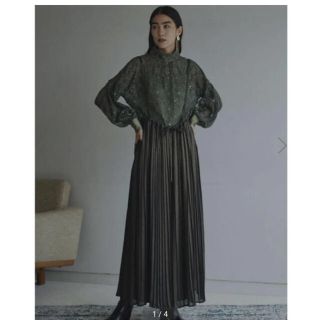 アメリヴィンテージ(Ameri VINTAGE)の試着のみ LAME PLEATS SUSPENDER PANTS(サロペット/オーバーオール)