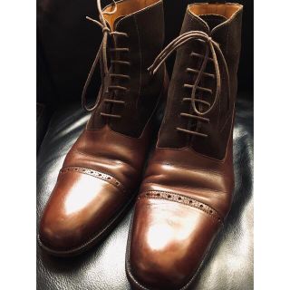 クロケットアンドジョーンズ(Crockett&Jones)のSHIPTON HENEAGE パリモデル　粋なコンビブーツ　英国クロケット製(ブーツ)