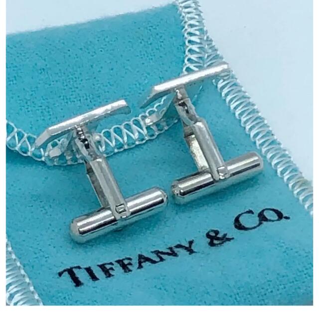 美品　TiffanyティファニーTカフス　Tロゴ　ヴィンテージ  シルバー 2