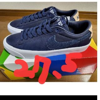 ナイキ(NIKE)のNIKE 27.5cm ZOOM BLAZER LO/ネイビー未使用(スニーカー)