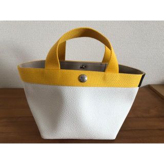 エルベシャプリエ(Herve Chapelier)のエルベシャプリエ701GP ブラン×ジョーヌ(ハンドバッグ)