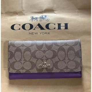 コーチ(COACH) シグネチャー 財布(レディース)(パープル/紫色系)の ...