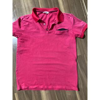 カルバンクライン(Calvin Klein)のカルバンクライン　ポロシャツ(ピンク)メンズSサイズ(ポロシャツ)