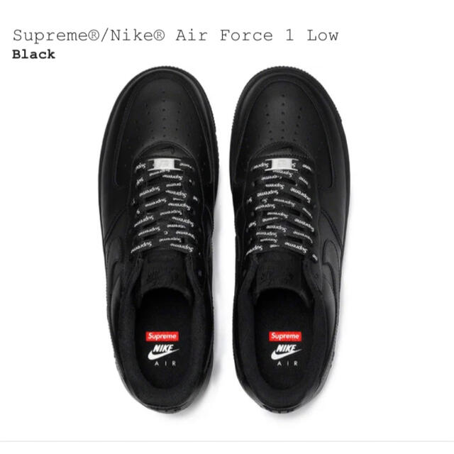 Supreme(シュプリーム)のSupreme × Nike Air Force 1 Low Black メンズの靴/シューズ(スニーカー)の商品写真