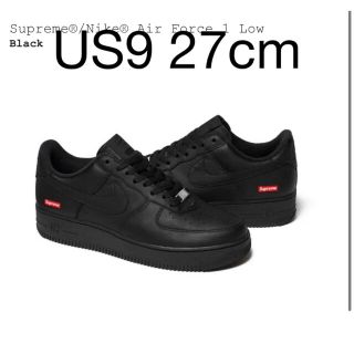 シュプリーム(Supreme)のSupreme × Nike Air Force 1 Low Black(スニーカー)