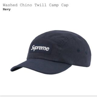 シュプリーム(Supreme)のSUPREME Washed Chino Twill Camp Cap ネイビー(キャップ)