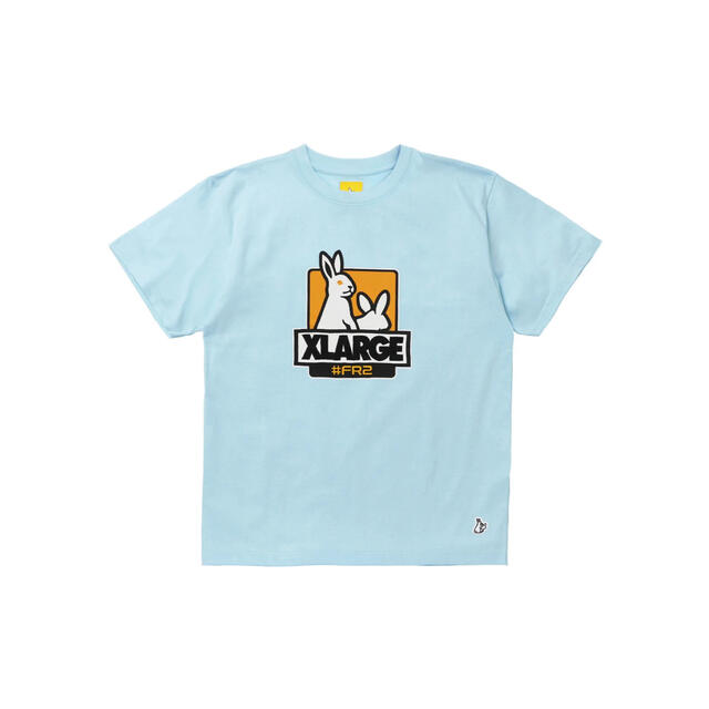 XLARGE(エクストララージ)のエフアールツー　#FR2 Box Logo T-shirt　サックスブルー　L メンズのトップス(Tシャツ/カットソー(半袖/袖なし))の商品写真