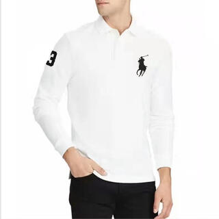 ポロラルフローレン(POLO RALPH LAUREN)のPolo ポロシャツ　ラルフローレン長袖　白色　人気　おしゃれ　刺繍(ポロシャツ)